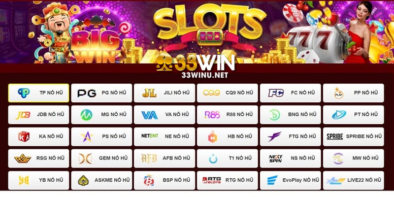 Những sảnh cược nổ hũ hot nhất 33Win 